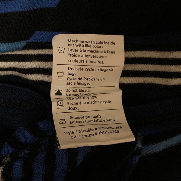 Vince Mixed Stripe Pima Cotton Blend Tee - Picture 6 of 7